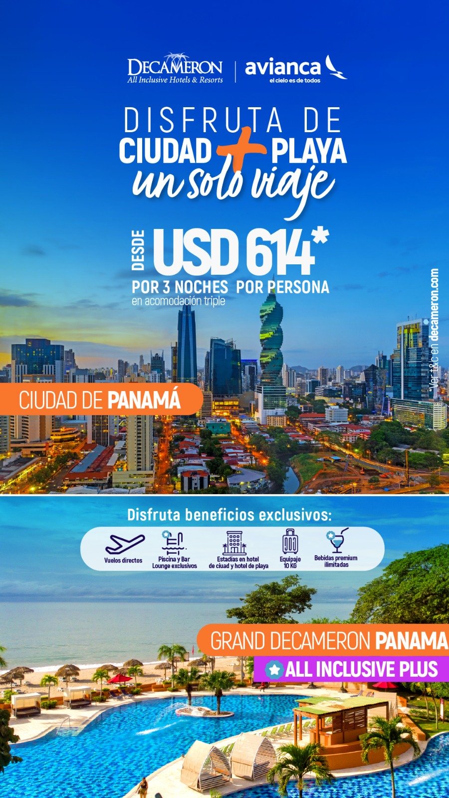 Ciudad y playa Decameron Panama